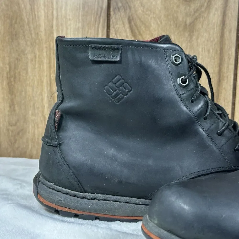 Columbia Davenport Six Waterproof Boots Men’s Size 11 Black Leather Chukka Boots
